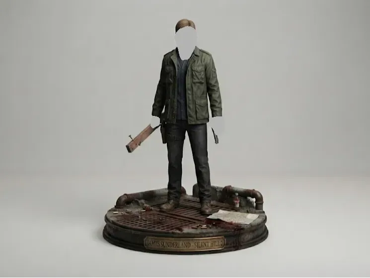 Estatua de Silent Hill James Sunderland, vista 1