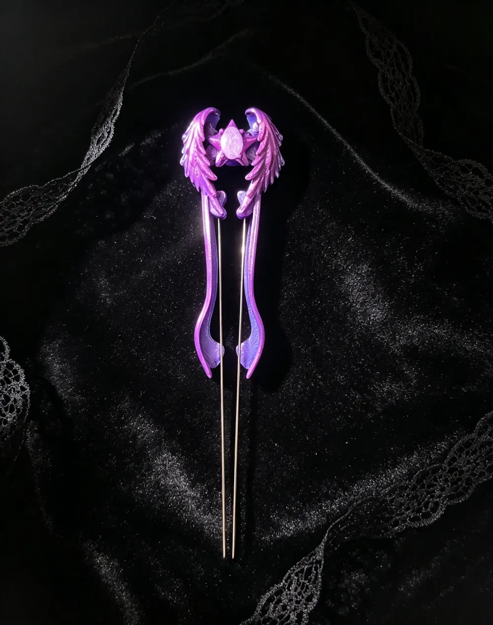 Pluma de cuentas con fusible de doble aguja, alas de diamante de estrella, tensión media, Color separado, versión extendida, vista 3