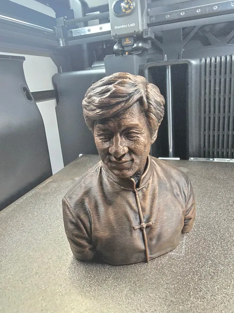 Busto de Jackie Chan | Leyenda del cine de artes marciales, vista 2