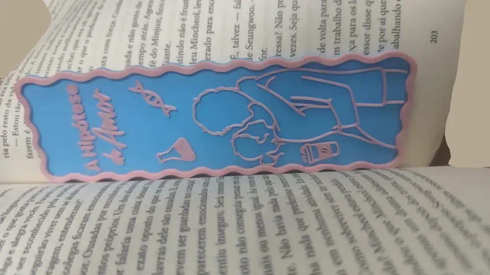 El marcador del libro Hipótesis del amor, vista 3