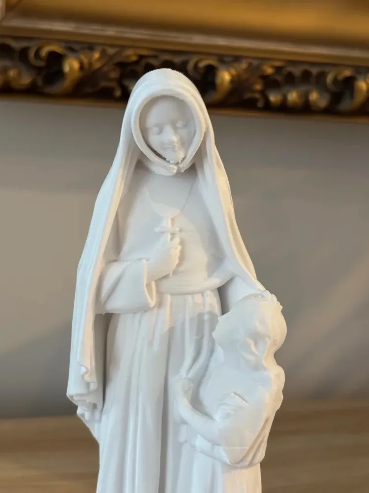 Santa Magdalena Sofía Barat – Estatua con niño, vista 3