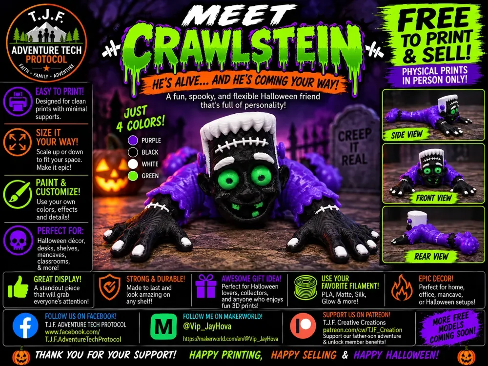 CRAWLSTEIN - Frankenstein gateando gratis para vender, vista 1