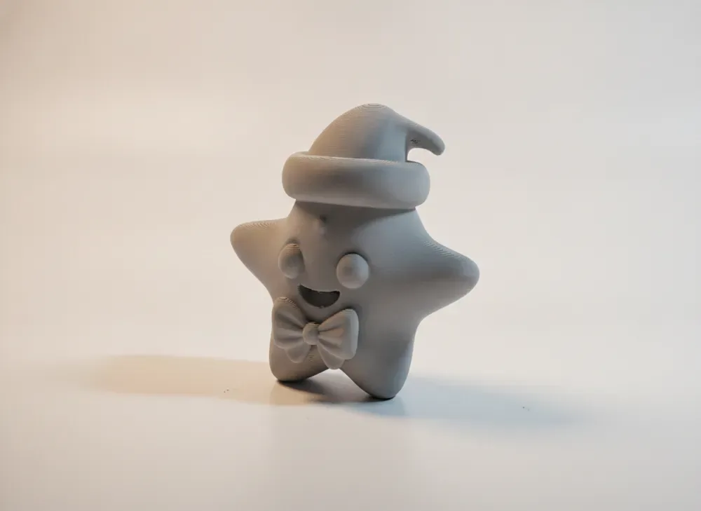 Figura de Chibi linda del personaje estrella imprimible en 3D, vista 2