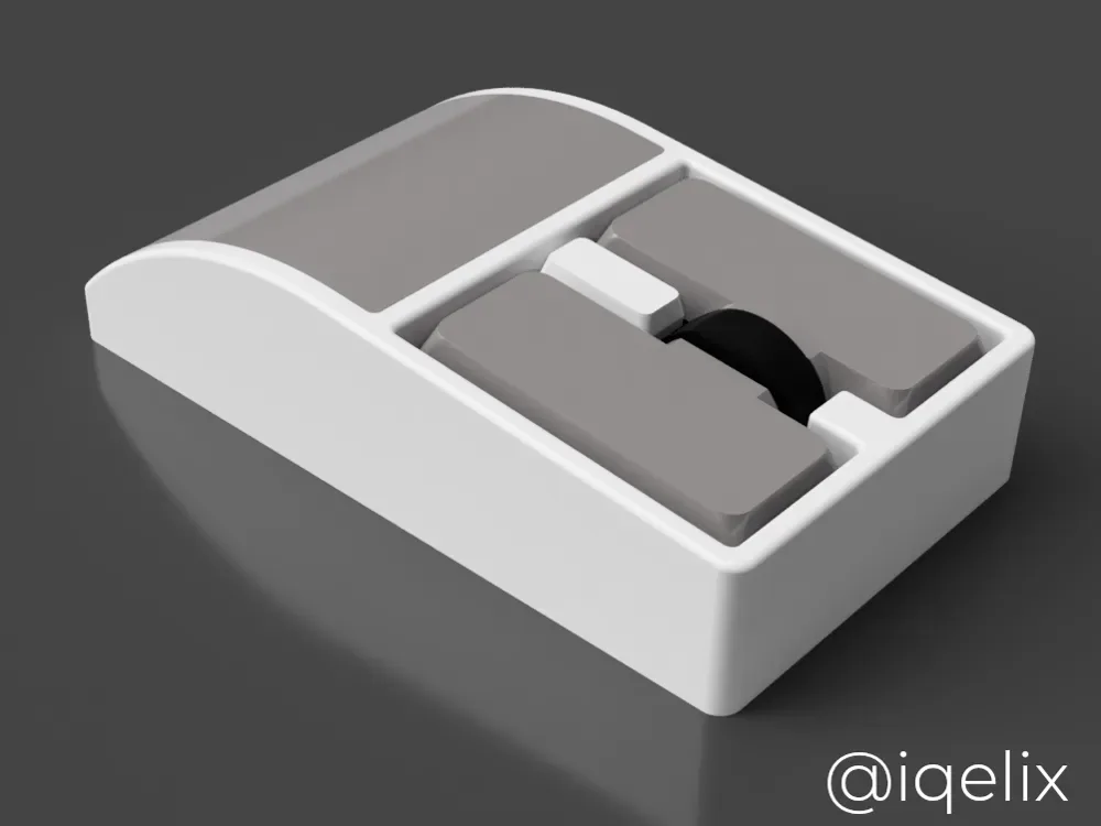 IQMouse, un ratón de inspiración retro para el kit Bambu 002, vista 3