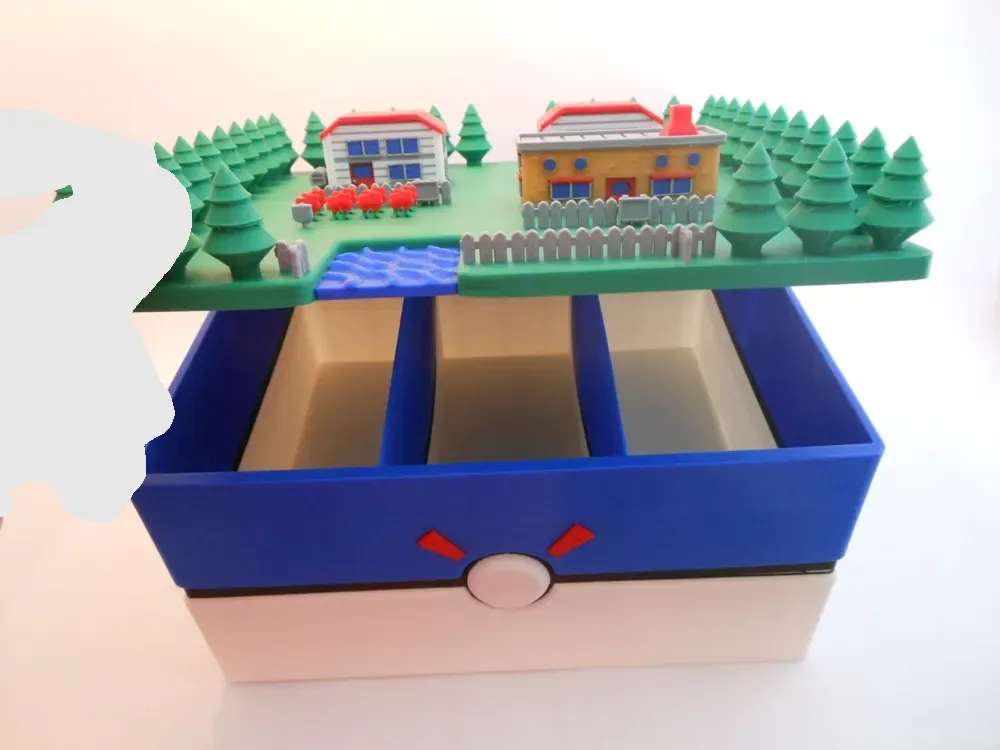 Caja de cartas Pokémon (1500 cartas) - Arte de Pueblo Paleta, vista 1