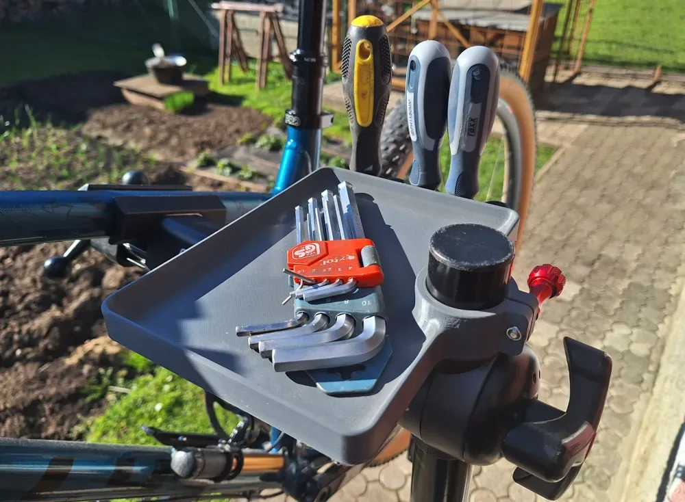 Organizador de portaherramientas para bicicletas (soporte de reparación) para impresión 3D, vista 1