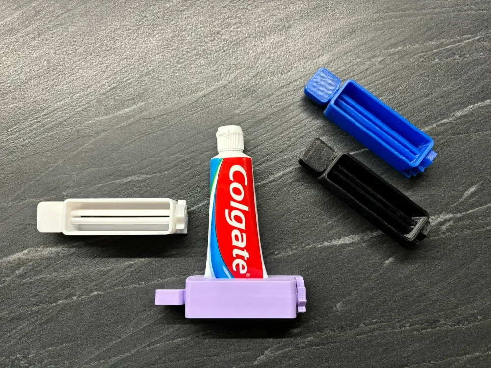 Exprimidor y soporte de pasta de dientes para impresión 3D, vista 1