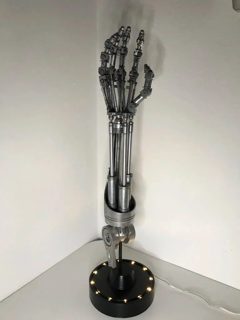 Lámpara de brazo Terminator de tamaño natural DIY, vista 2