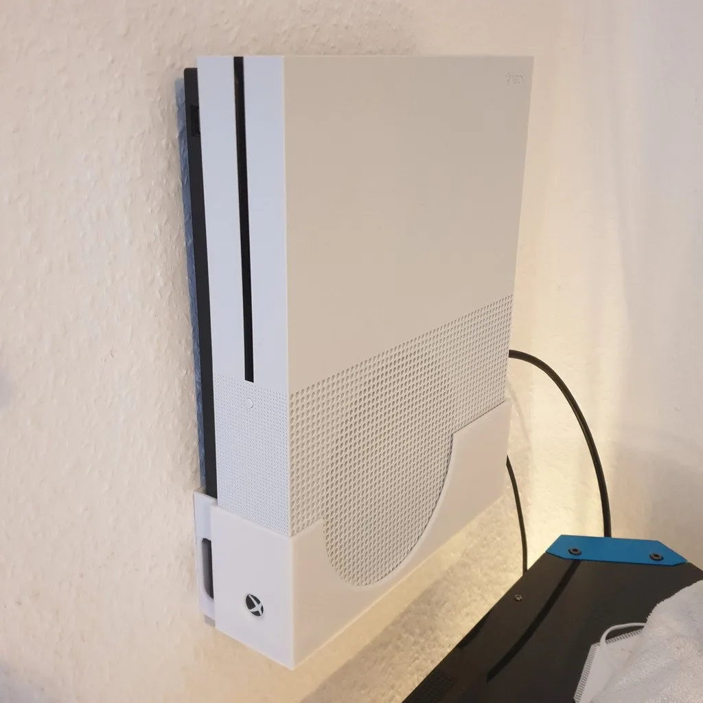 Soporte de pared para Xbox One S para impresión 3D, vista 1