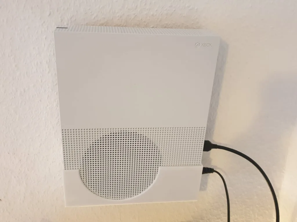 Soporte de pared para Xbox One S para impresión 3D, vista 2