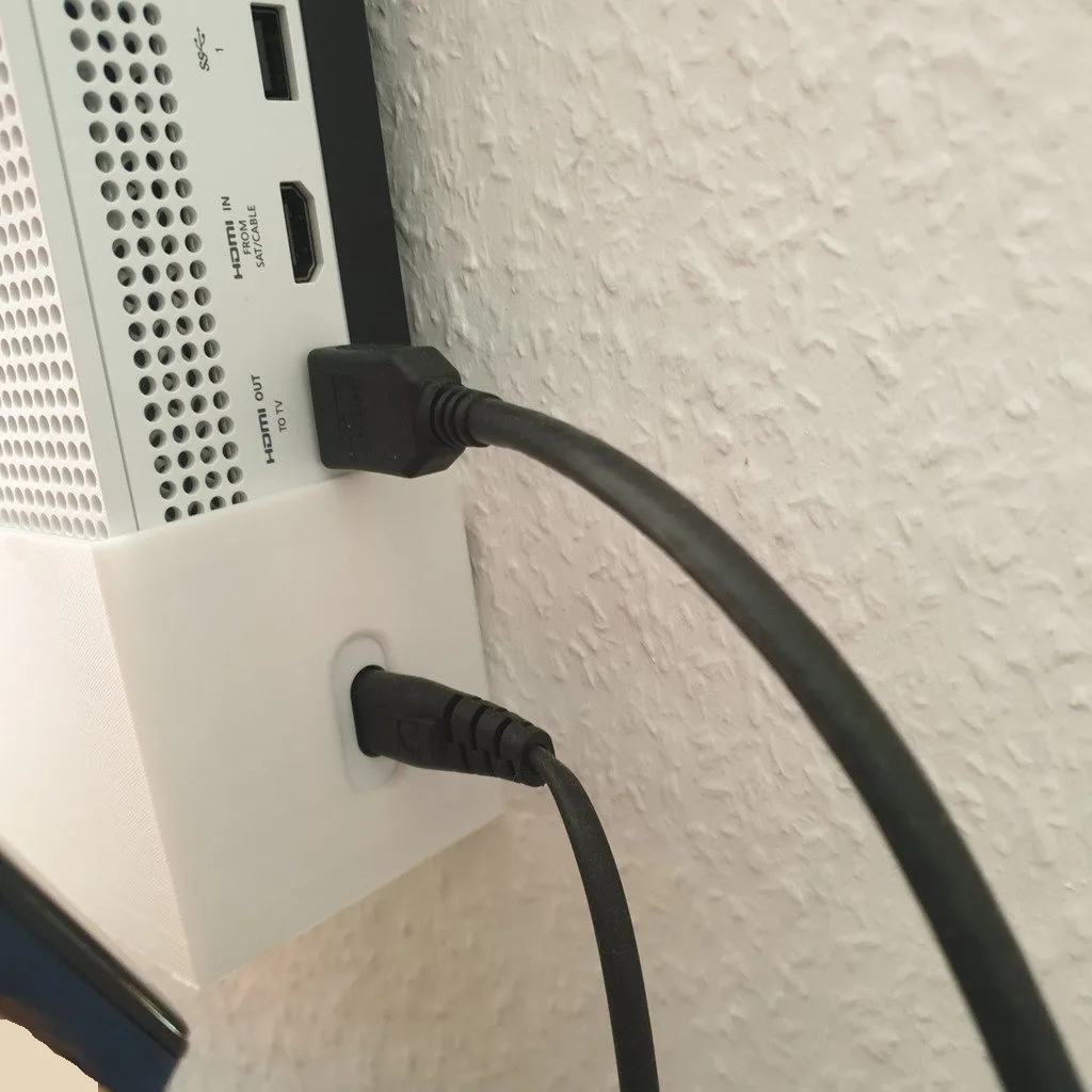 Soporte de pared para Xbox One S para impresión 3D, vista 3