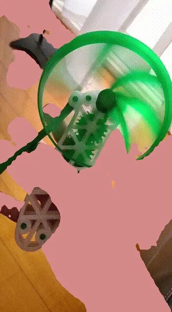 Ventilador exprimidor para impresión 3D, vista 2