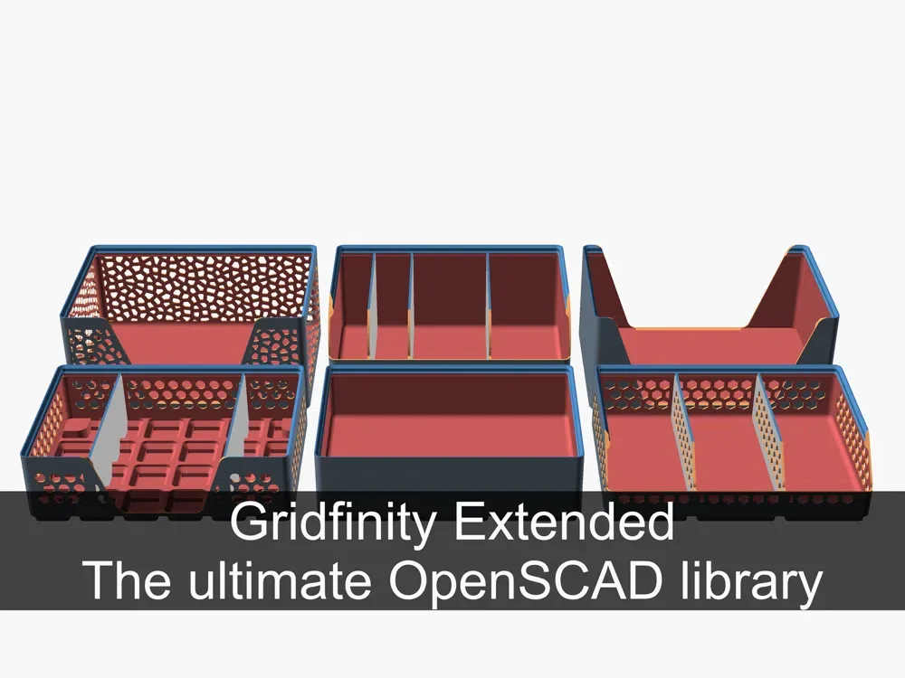 Gridfinity extendido para impresión 3D, vista 1