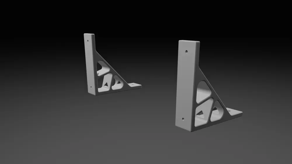 Soporte de estante resistente para impresión 3D, vista 3