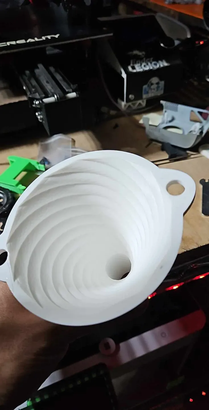 Embudo de velocidad para impresión 3D, vista 2
