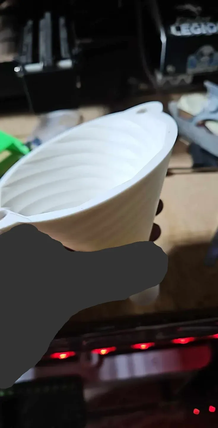 Embudo de velocidad para impresión 3D, vista 3