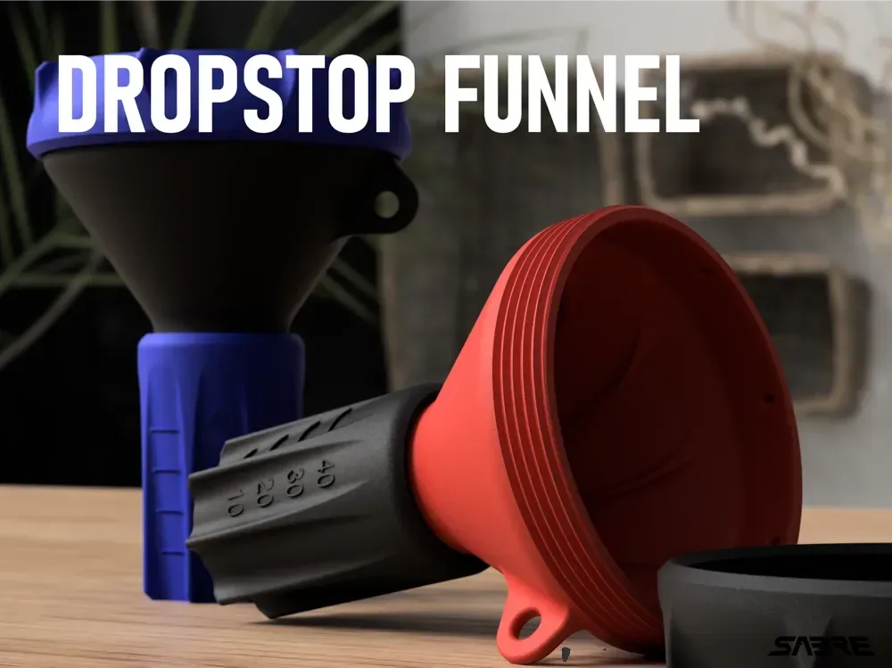 Embudo Dropstop con tapas, vista 1