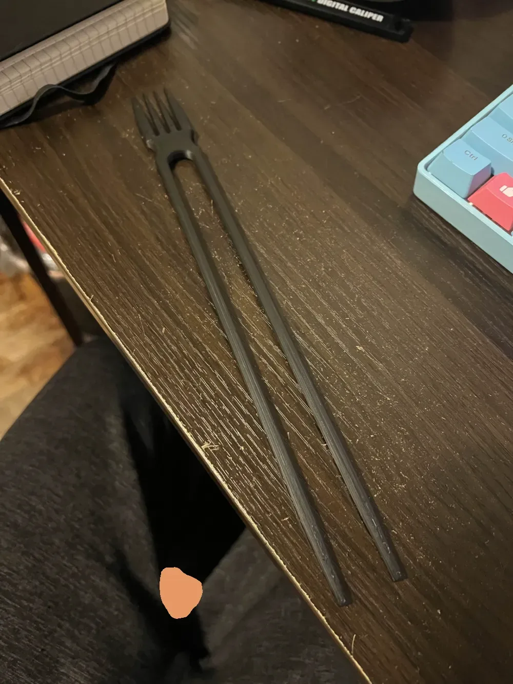 forkstick: una fusión de palillo y tenedor para impresión 3D, vista 3