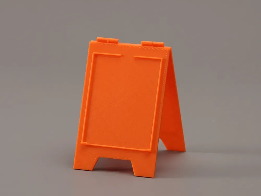 Soporte para letrero de atención_Haz mi letrero para impresión 3D, vista 1