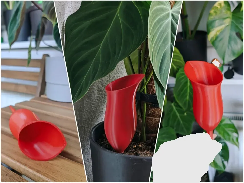 Planta de jarra con riego automático, vista 1