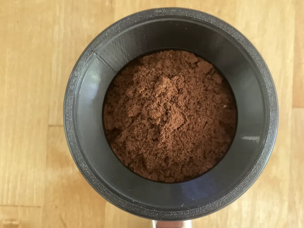 Embudo dosificador de portafiltro (58 mm y 54 mm) para impresión 3D, vista 3