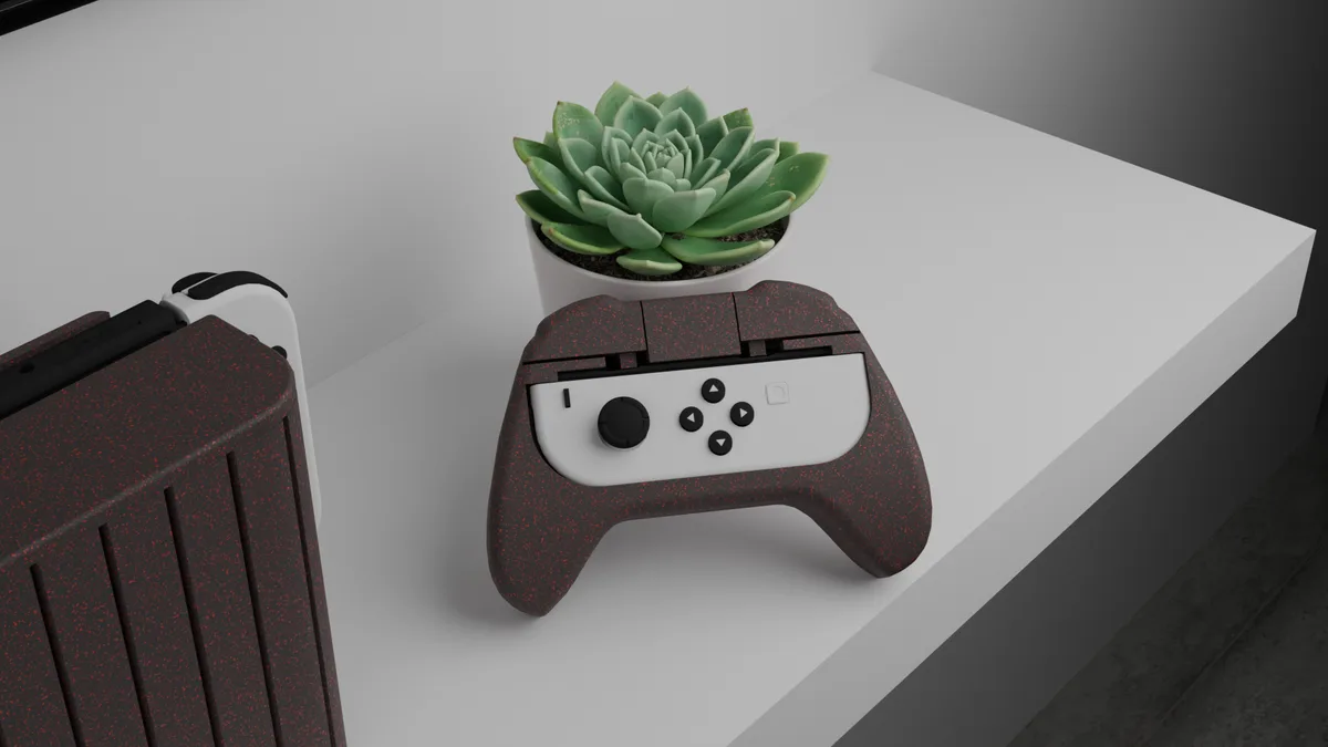 Pro-Grip Joycon para impresión 3D, vista 3