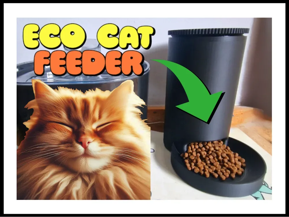 Comedero ecológico para mascotas de porciones pequeñas para impresión 3D, vista 1