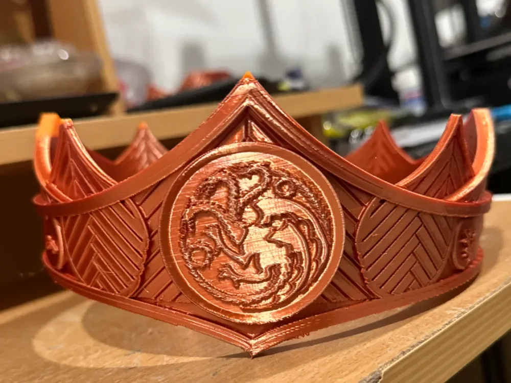 Corona Targaryen - Casa de dragones Inspirada, vista 1