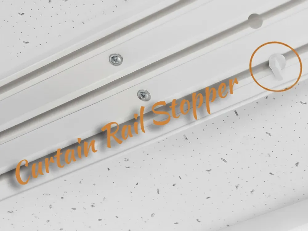 Tope de riel de cortina - soporte de cortina para impresión 3D, vista 1