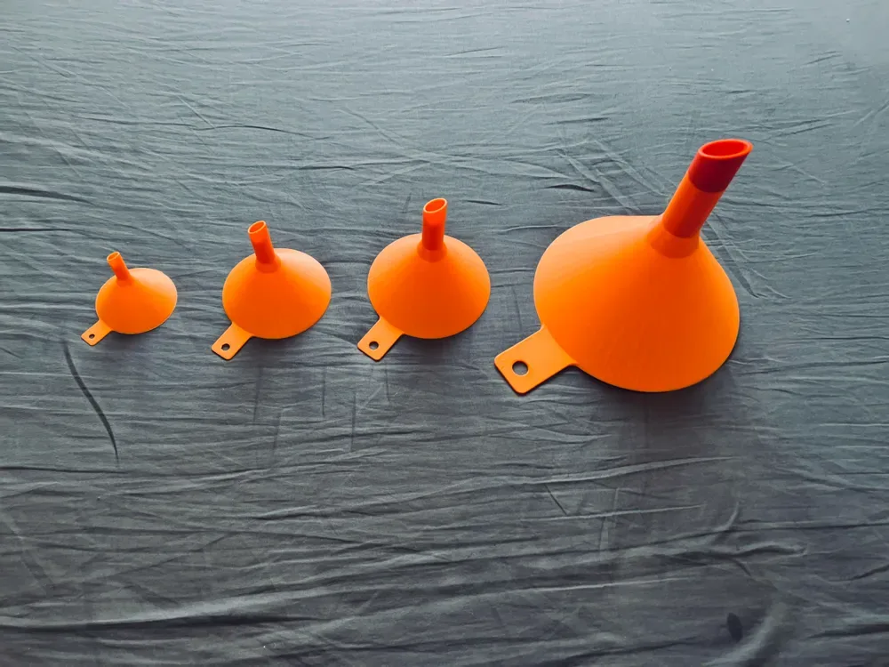Embudos para impresión 3D, vista 2