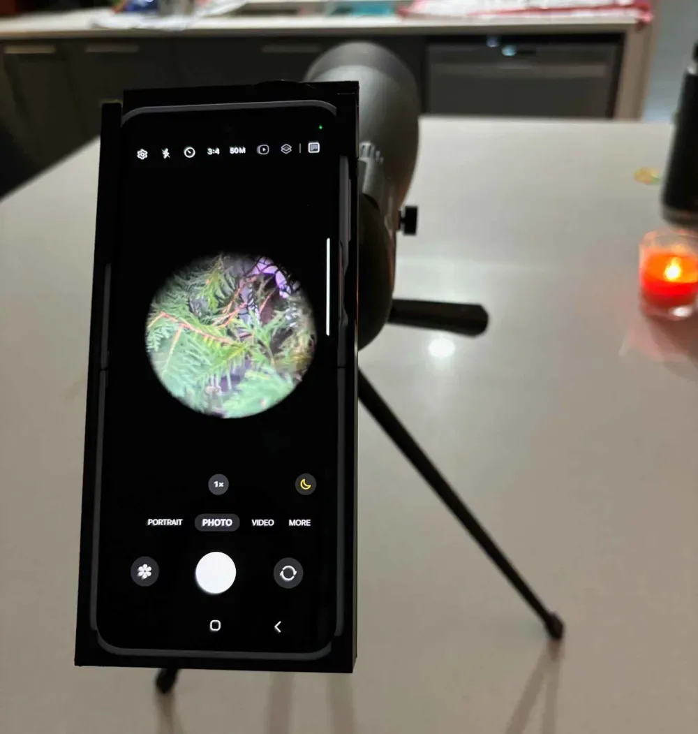 Adaptador de teléfono para telescopio terrestre, vista 1