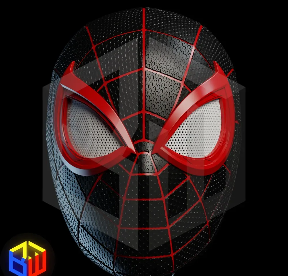 Casco texturizado Miles Morales PS5, vista 1
