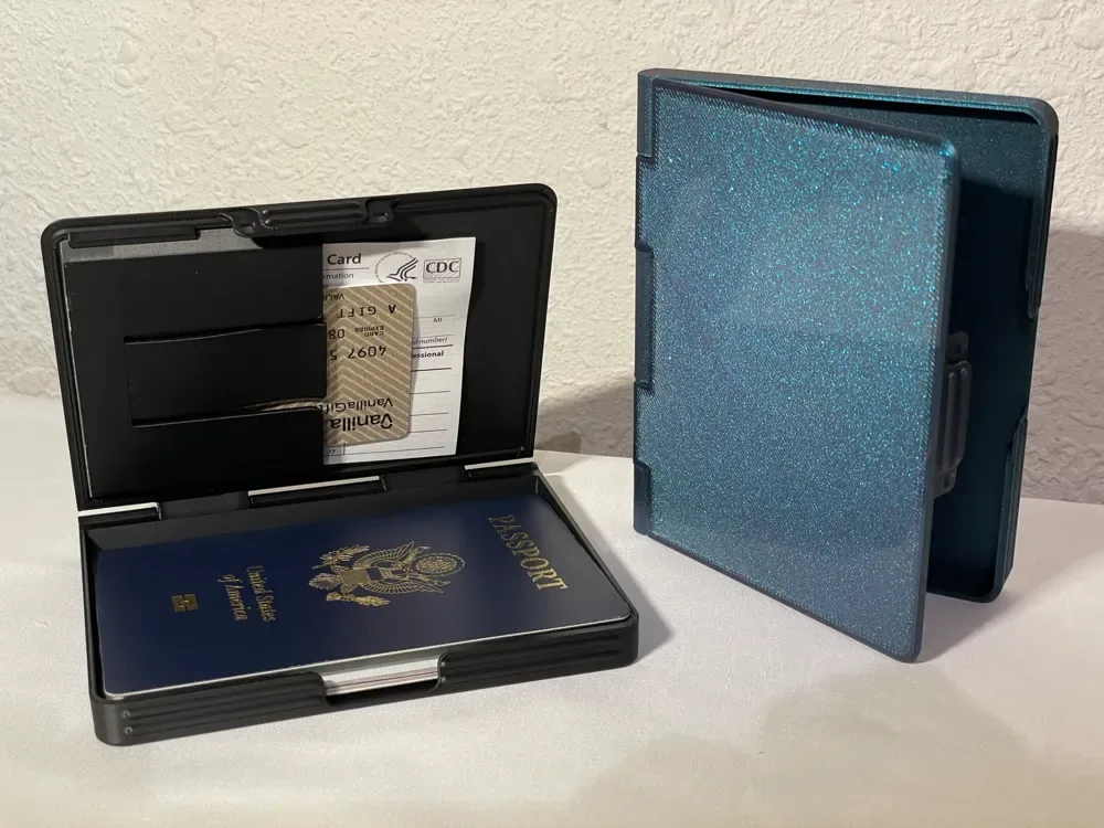 Estuche delgado para pasaporte para impresión 3D, vista 1