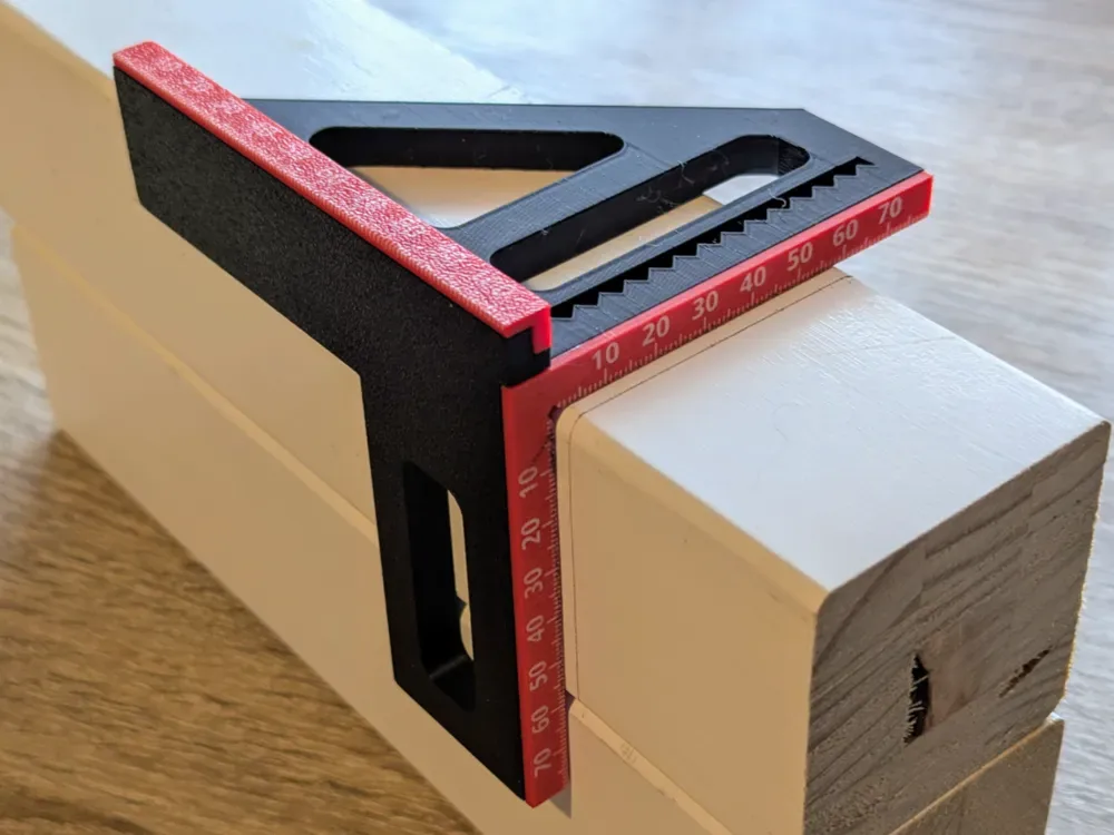 Escuadra para trabajar madera · metal de 3 ejes métrico e imperial para impresión 3D, vista 1