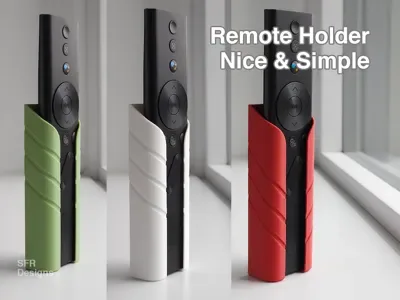 Soporte para control remoto Adhesivo para montaje en pared para impresión 3D, vista 3
