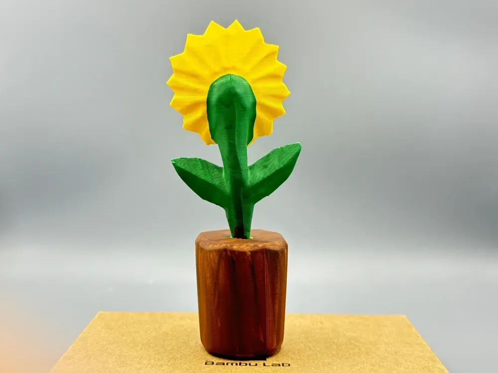 Girasol: estilo tallado en madera, curación emocional, decoración de escritorio, regalo de cumpleaños, vista 3
