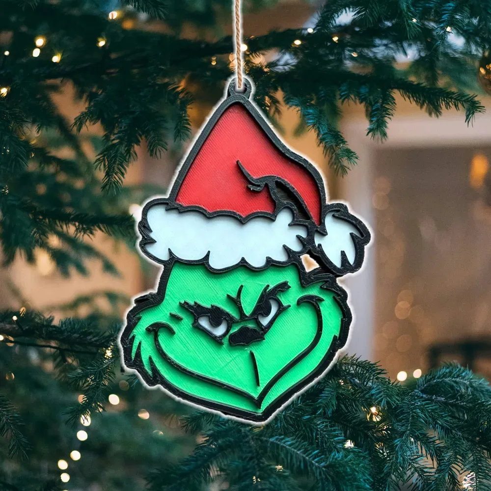 Adorno de árbol de Navidad El Grinch, vista 1