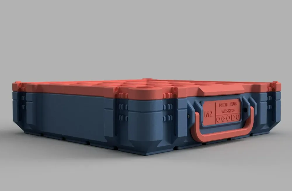 Caja de almacenamiento base Gridfinity de Pred Remix para impresión 3D, vista 1