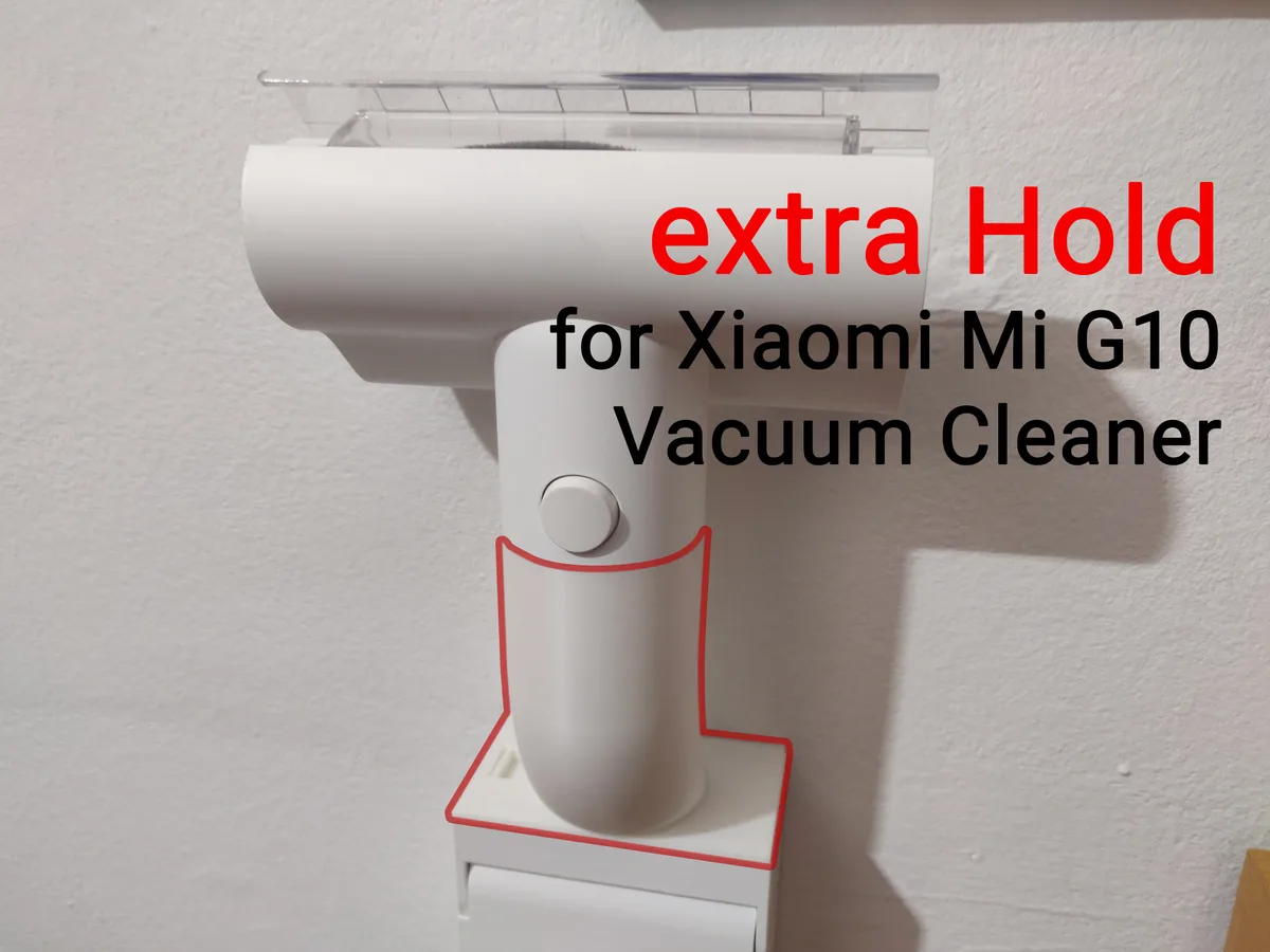 Xiaomi Mi G10 Aspirador Soporte de pared extra Hold para impresión 3D, vista 1
