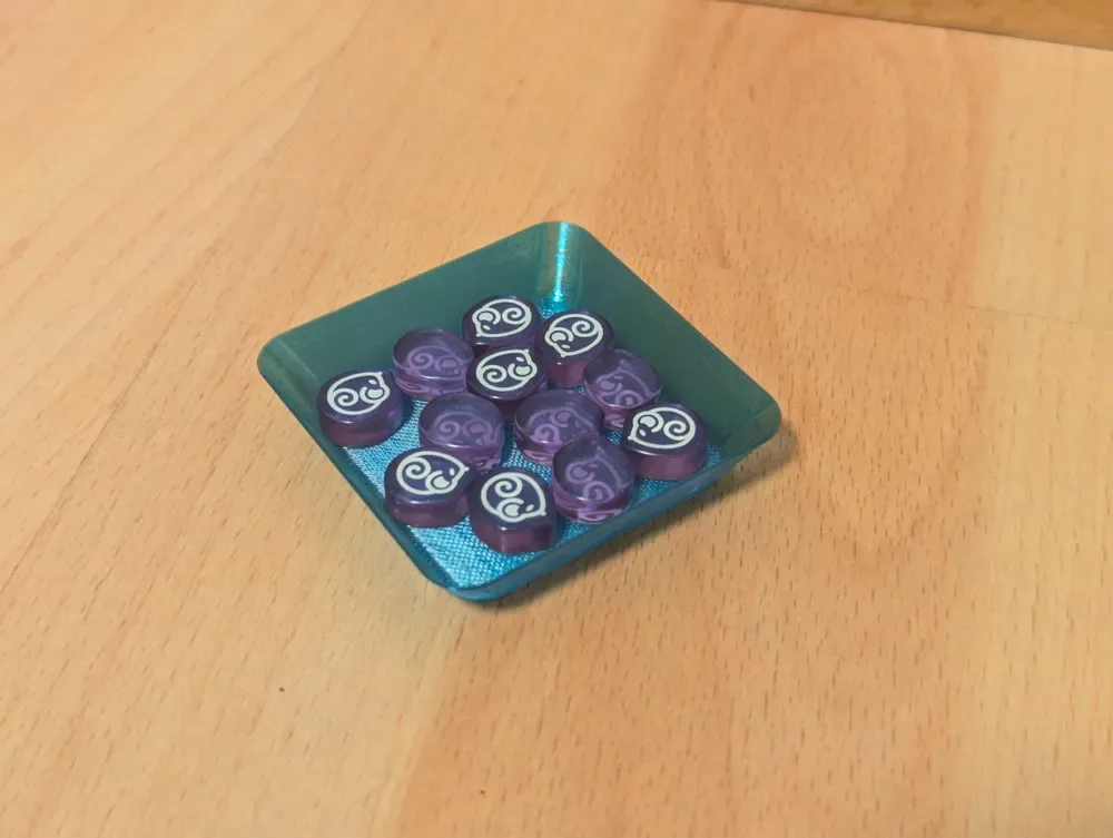 Bandejas de fichas minimalistas para juegos de mesa para impresión 3D, vista 2