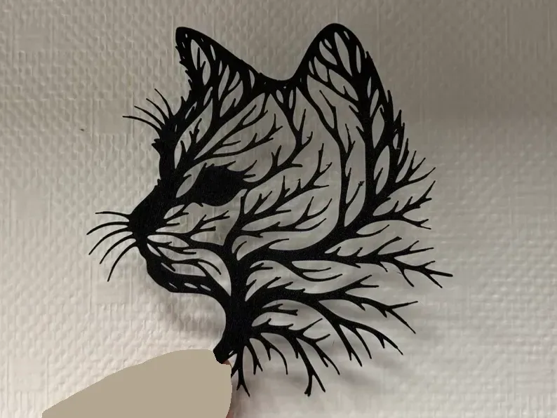Decoración Árbol de la vida gato., vista 1