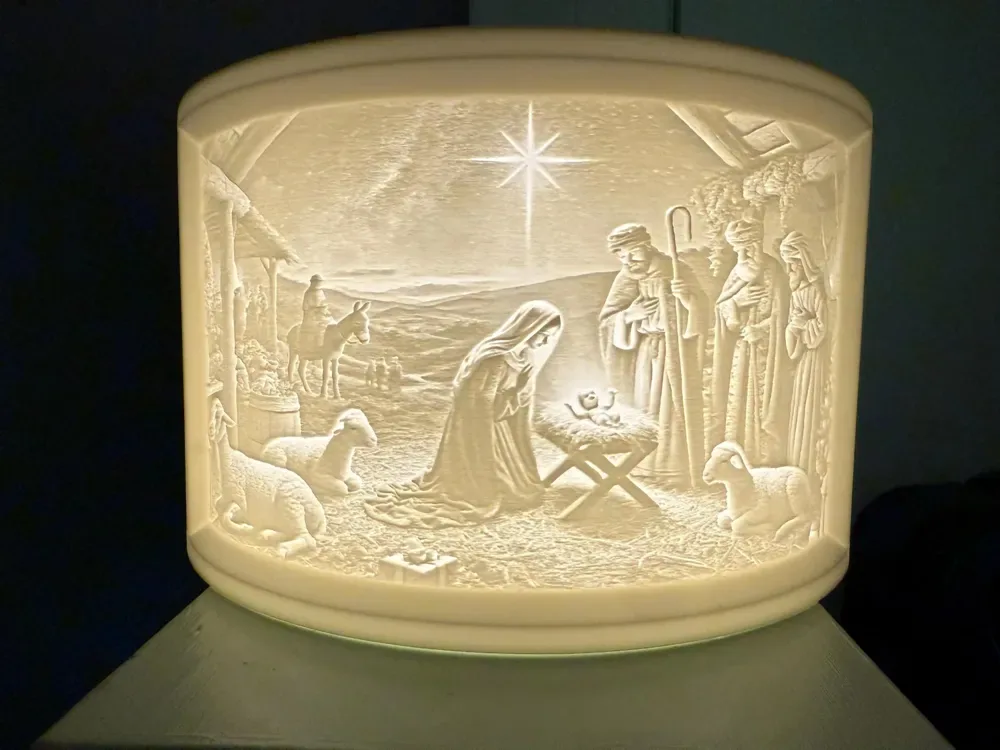 Belén con 3 Reyes Magos, Estrella Brillante y Pesebre, vista 1