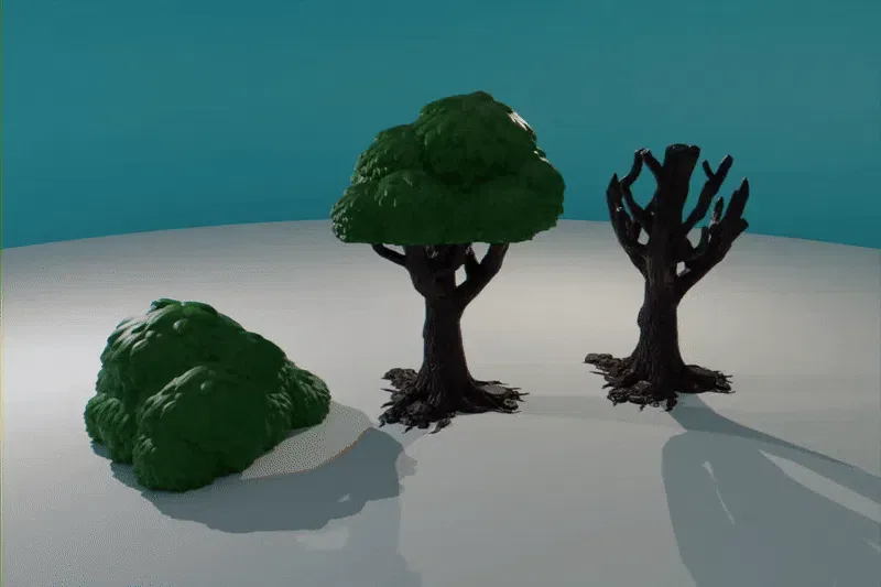 Árbol/arbusto versátil: terreno de mesa, vista 1