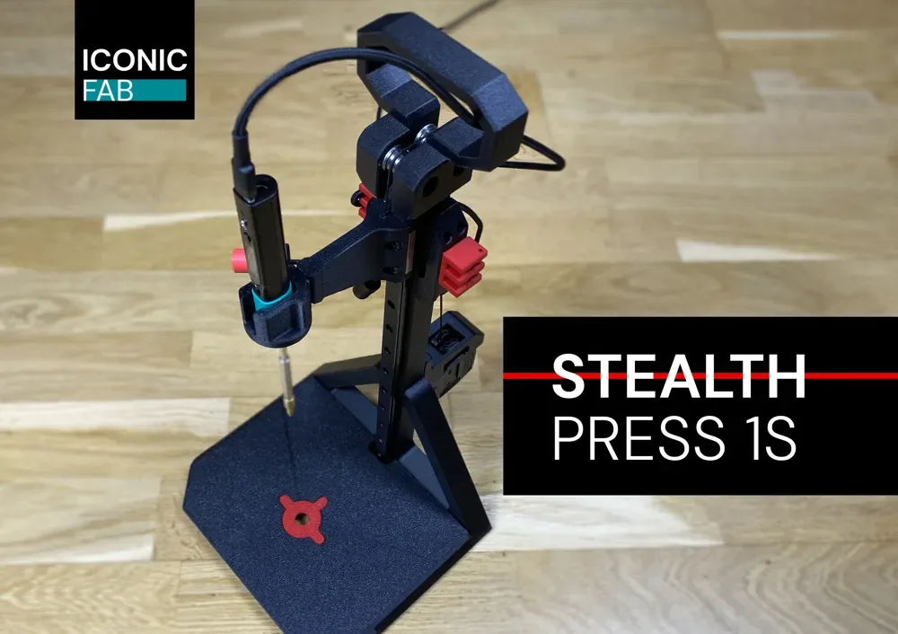 Stealth Press 1S: prensa de inserción termofijada, vista 1