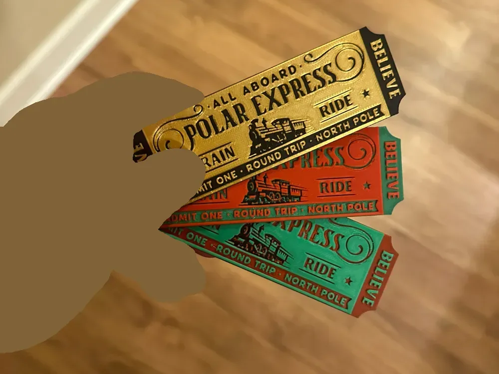 ¡52 minutos! Marcador de billetes Golden Polar Express, vista 1