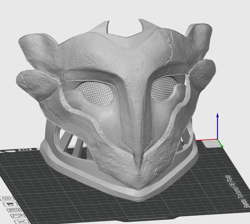 Máscara Arcana Ekko - accesorio de cosplay portátil - Serev3D, vista 3