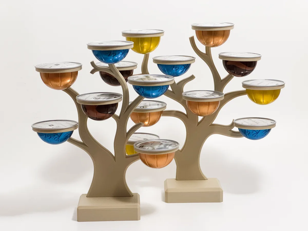 Soporte para cápsulas de café Nespresso Vertuo · original · taza K para impresión 3D, vista 3