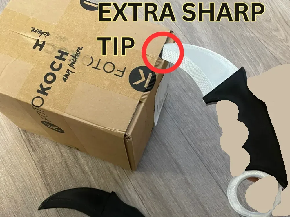 Caja Carta Cardbord Abridor Karambit Cuchillo Cortador, vista 1