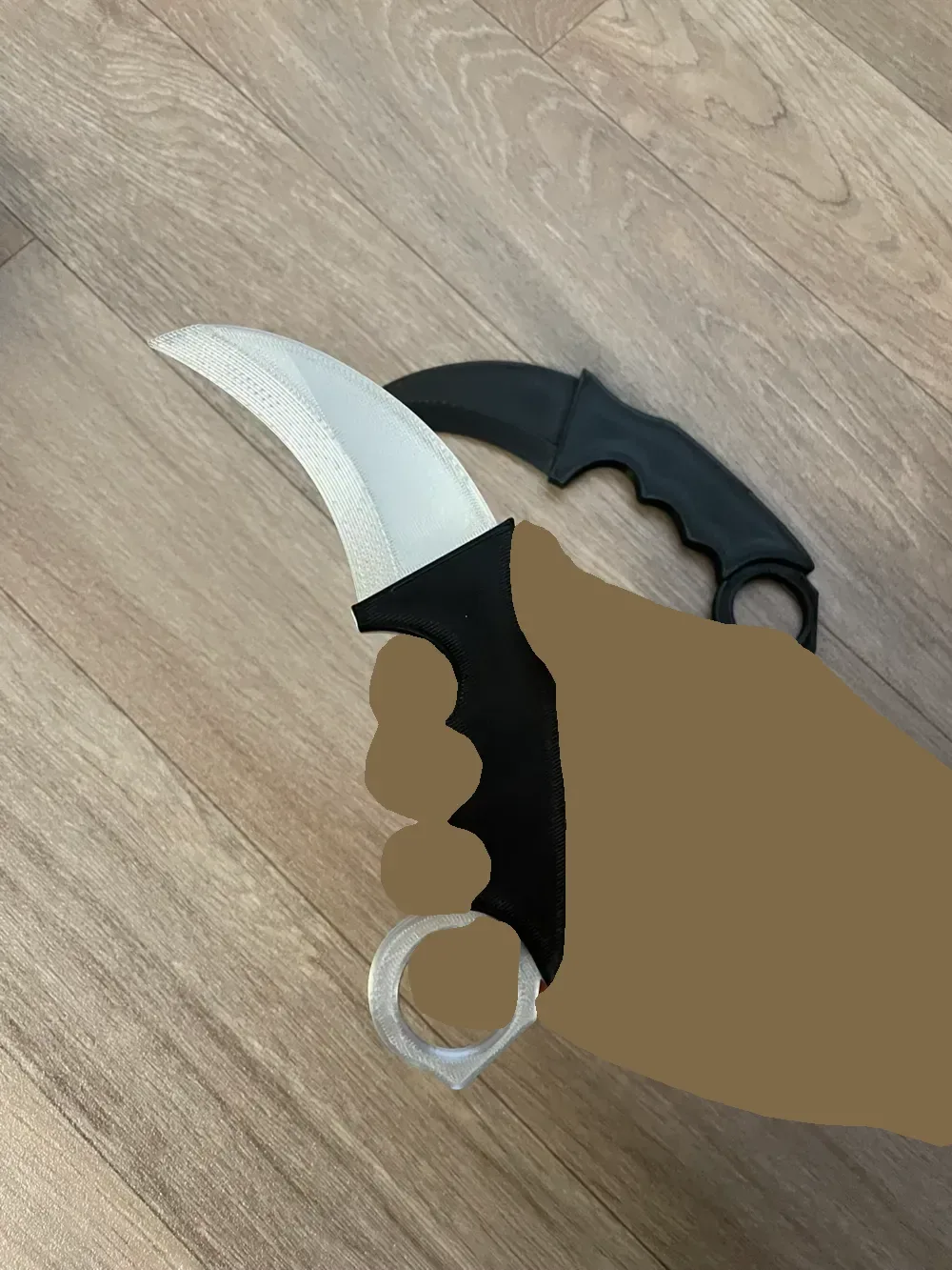 Caja Carta Cardbord Abridor Karambit Cuchillo Cortador, vista 2