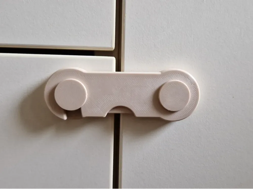 Cerradura de seguridad para niños: cerradura de puerta de gabinete y cajón para impresión 3D, vista 1